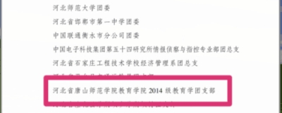纽约国际官网14教育学团支部荣获2016年度“全国五四红旗团支部”称号